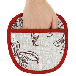 Прихватка с запахом 19х19см Парадиз, форма Яблоко, рогожка 171г/м2, хлопок 100%, наполнитель - ватин 280г/м2, на пластмассовом подвесе, Домашняя мода (Россия) фото 3