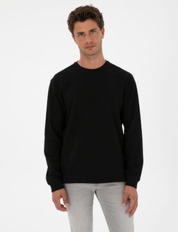 Siyah Regular Fit Sweatshirt