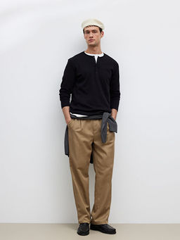 D??meli Bisiklet Yaka Yaka Uzun Kollu Erkek Ti??rt