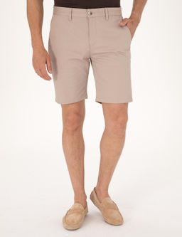 Bej Slim Fit Dokuma _ort