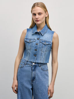 Джинсовый жилет / Zarina  фото 3