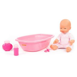 Пупс Весёлый (35 см) с соской и набором для купания (в пакете)