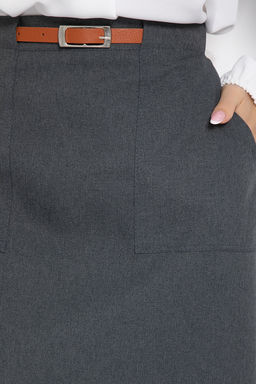 Юбка Ника (серая) Ю12311-27 - Lt collection фото 3