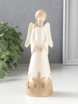 Сувенир керамика "Девушка-ангел с резным платье" 5,5х5,2х16,4 см
