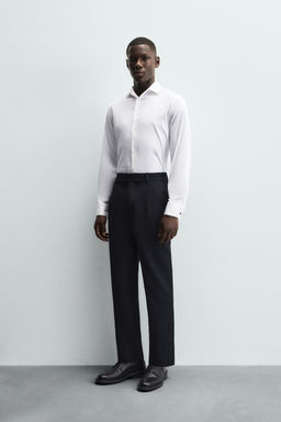 SLIM FIT SHIRT WITH CUFFLINKS - Zara фото 4