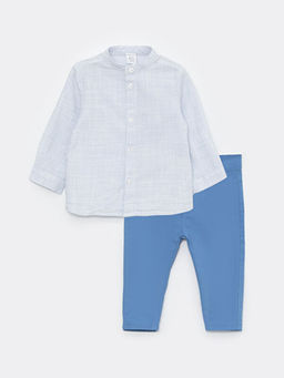 Hakim Yaka Uzun Kollu Erkek Bebek G?mlek ve Pantolon