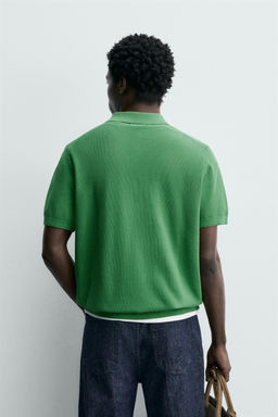 POLO PUNTO REGULAR FIT PIQU? / Verde - Zara фото 3
