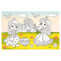 Раскраска длинная Принцессы и друзья - Буква-ленд фото 3