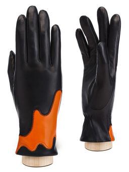 Перчатки женские ш+каш. IS01337 black/orange - Eleganzza фото 2