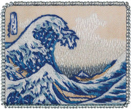 Набор для вышивания PANNA Живая картина MET-JK-2268 Брошь. Большая волна в Канагаве 5 х 6 см