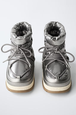 METALLIC ANKLE BOOTS - Zara фото 4