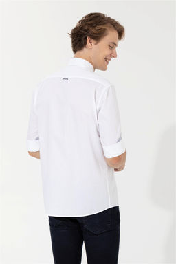 Мужская белая рубашка с длинным рукавом - U.s. polo assn фото 5