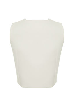 TRENDYOLMILLA Siyah Regular Dokuma K?sa/Crop Yelek TWOSS22YE0053 фото 13