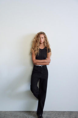 TRF CURVED HIGH-WAIST JEANS - Zara фото 2