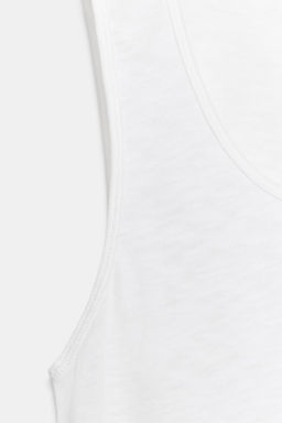 TOP ESCOTE REDONDO / Blanco - Zara фото 6