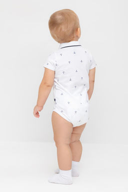 КР 6548/белый,морские якоря к568 полукомбинезон (боди) д/мал яс - Crockid фото 3