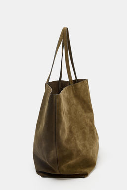 SPLIT SUEDE MAXI TOTE BAG - Zara фото 4