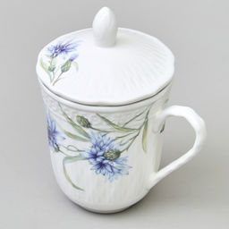 КРУЖКА ЗАВАРОЧНАЯ LEFARD ВАСИЛЬКИ С КРЫШКОЙ И СИТОМ 350 МЛ