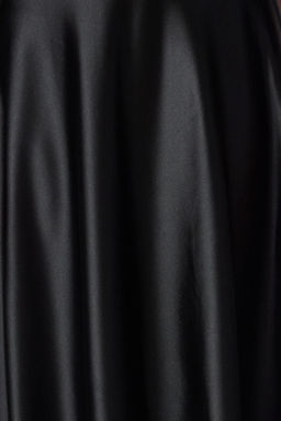 Siyah A Line/Can Form Maxi Saten Orme Etek TWOAW25ET00111