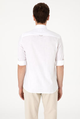 Erkek Beyaz Uzun Kollu G_mlek Sepette S_rpriz _ndirim - U.s. polo assn фото 5