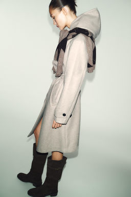 FLAT SPLIT SUEDE RIDING BOOTS - Zara фото 8