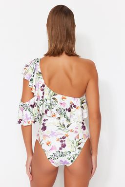 Cicek Desenli Tek Omuz Volanl? Normal Paca Mayo TBESS23MA00027