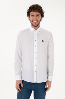Erkek Beyaz Uzun Kollu Basic G_mlek Sepette S_rpriz _ndirim - U.s. polo assn фото 8