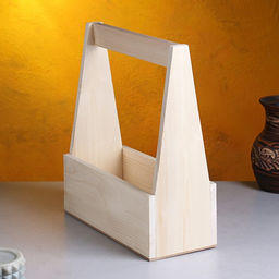 Кашпо деревянное 2711.59(30.5) см Таёжный костёр, с ручкой, натуральный - Дарим красиво фото 2