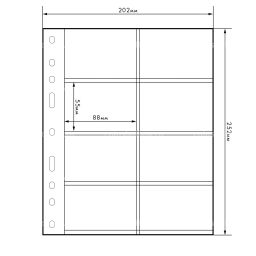 Лист на 8 ячеек под телефонные карты формат Optima 4 VC LEUCHTTURM 328118