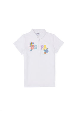 Белая футболка для девочки - U.s. polo assn фото 8
