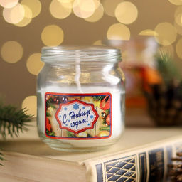 Цена за 3 шт. Ароматическая свеча в банке «Зимний лес. С Новым годом», 6.4×6 см