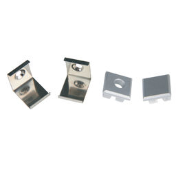 UFE-N05 SILVER A POLYBAG Набор аксессуаров для алюминиевого профиля. Крепежные скобы (4 шт., сталь) и заглушки (4 шт., пластик). Цвет серебро. ТМ Uniel