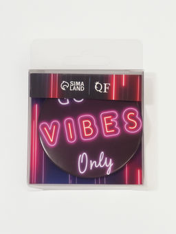 Зеркало карманное Good vibes, d=7 см, PVC - коробка, чёрное