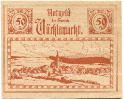 50 геллеров 1920 года Австрия Фёлькермаркт(нотгельд)