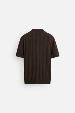 RIBBED KNIT POLO SHIRT - Zara фото 25