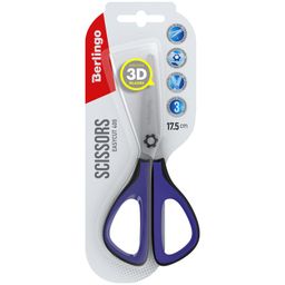 Ножницы Berlingo "Easycut 400" 175мм (DNn_17545) эргономичные ручки с рез. вставками, черно-синие
