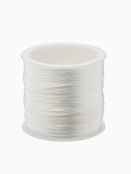 Цена за 2 шт. Нить силиконовая (резинка), плоская 1 мм, L=50 м, прозрачная