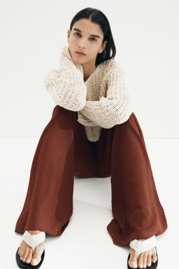 Pantal?n texturizado con cord?n de ajuste - H&m фото 5
