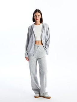 Kap??onlu Oversize Kad?n Fermuarl? Sweatshirt