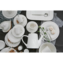 Маслёнка BellaTenero Эстет. Сердце, 17?12.5?8 см, на бамбуковой подставке, фарфор, белая