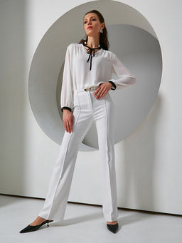 Брюки клёш с застроченными стрелками - Marchello marchellini фото 9