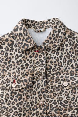 CAZADORA DENIM ANIMAL PRINT / Marr?n - Zara фото 7