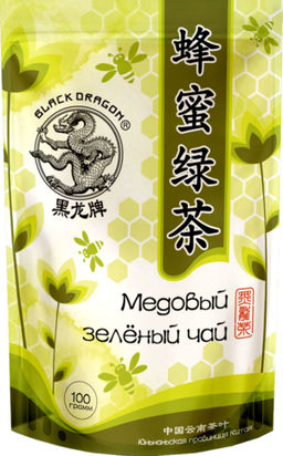Черный дракон. Медовый зеленый чай 100 гр. мягкая упаковка