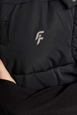 Длинный надувной спортивный жилет DeFactoFit с водоотталкивающим капюшоном и капюшоном  фото 7