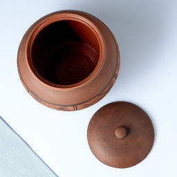 Жаровня Кунгурская керамика «Орнамент», 7 л, с прорезью, молочение, коричневая