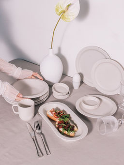 Тарелки Magistro Jarwah Lausanne, 550 мл, 21.3×4 см, глубокие, набор 2 шт., фарфор, серые