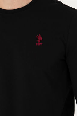 U. S. Polo Assn / Мужской черный базовый свитшот - U.s. polo assn фото 7