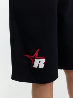 Шорты для мальчиков черные с принтом - Mark formelle фото 6