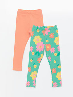 Beli Lastikli Bask?l? K?z Bebek Tayt 2li