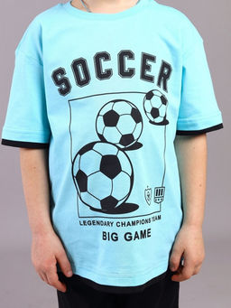 CRB wear / CSKB 90298-40K Комплект для мальчика (футболка, шорты),бирюзовый/Ex.Cherubino фото 3